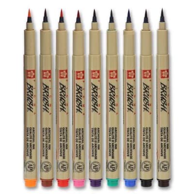 SET PIGMA BRUSH 8 colores