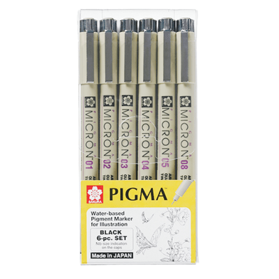 SET SAKURA MICRON PIGMA 6-pc1