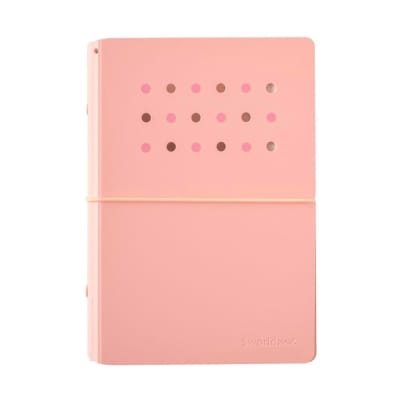 LIBRETA A6 4 ANILLOS SWORLD ROSADA