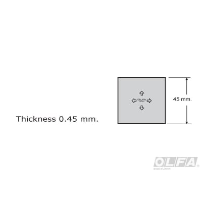 Repuesto cuchillo Tipo Raspador Flexible Multibordes de 45 mm.