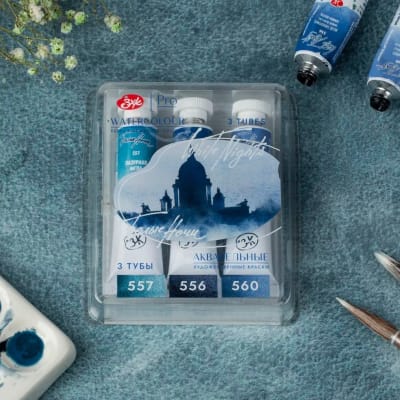 SET ACUARELA WHITE NIGHTS 3 TUBOS 10 ML MIDNIGHT