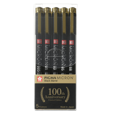 SET PIGMA MICRON SAKURA BLACK BARREL1