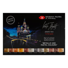 SET ACUARELA NEVSKAYA PALITRA WHITE NIGHTS Metallic and Pastel