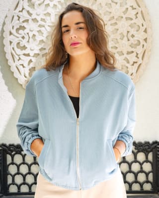 Chaqueta Bomber Pipa Celeste