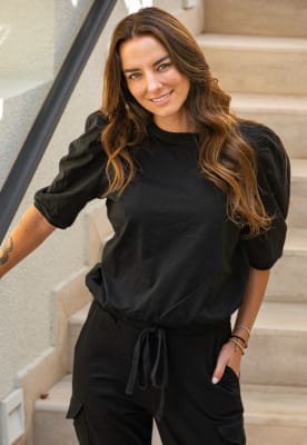 Poleron manga corta Rapa Nui Negro2