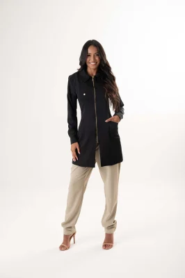 Jaleco Femenino Alessandra - Negro1
