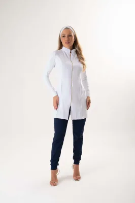 Jaleco Feminino Tecnológico Karol - Blanco4