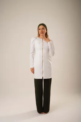 Jaleco Femenino Sublime - Crema4