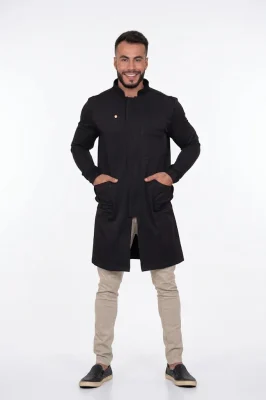 Jaleco Masculino con Solapa Douglas - Negro1