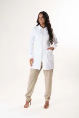 Jaleco Femenino Alessandra - Blanco
