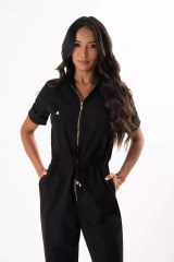 Macacão Íris Sarja - Negro
