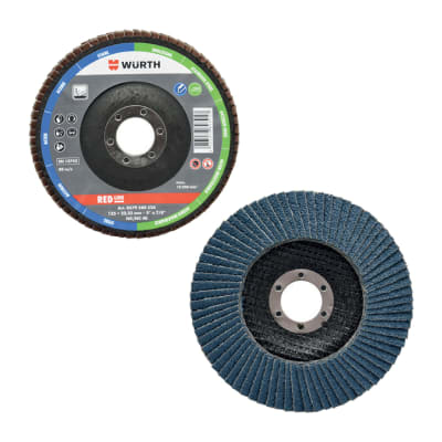 Disco Traslapado Zirconio 4.1/2¨ Grano 80 Para Inox. Wurth