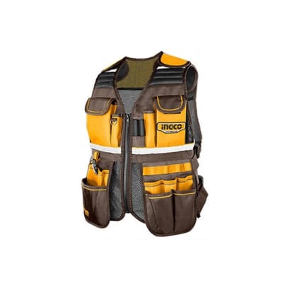 Chaleco Coleto Porta Herramientas Industrial Ingco Htvt09028 Color Marron2