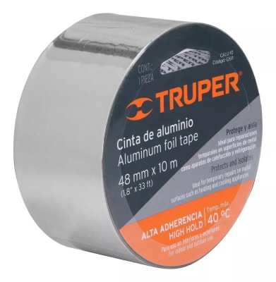 Cinta Aluminio Autoadhesiva 48mmx9mts Truper