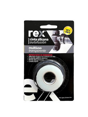 Cinta Silicona Transparente Autofundente Rex