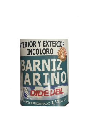 Barniz Marino Brillante 1/4 Galon Incoloro Con Filtro Uv