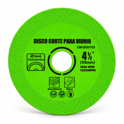 DISCO DE CORTE PARA VIDRIO Y CERAMICA 4 1/2 - 115mm