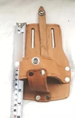 Coleto Porta Huincha De Cuero Hecho A Mano
