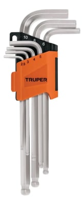 Llaves Truper Allen Larga Punta Bola 7PCS