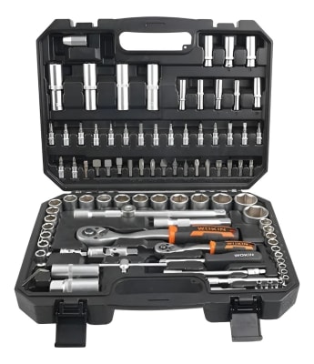 Juego De Dados Y Puntas 94pcs 1/4 Y 1/2 Wokin2