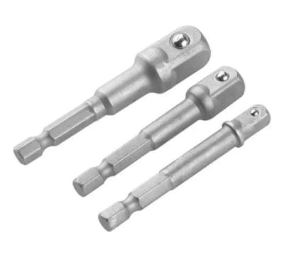 Pack 3 Puntas Adaptador Extensión Taladro Hexagonal A Dado