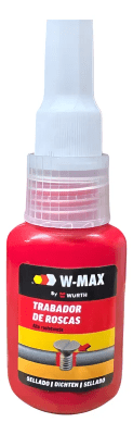 Trabador De Roscas Wurth 15ml Rojo Resistencia Alta Pernos1
