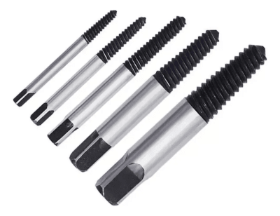 Extractor Perno y Tornillo Cortado o Rodado 5 pcs Rabo Chancho