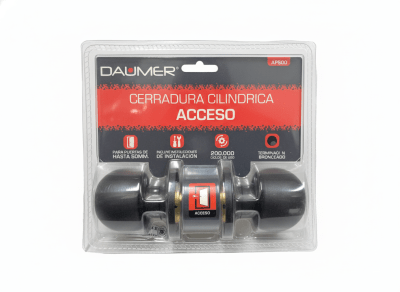 Cerradura Pomo Acceso Negro Daumer AP5001