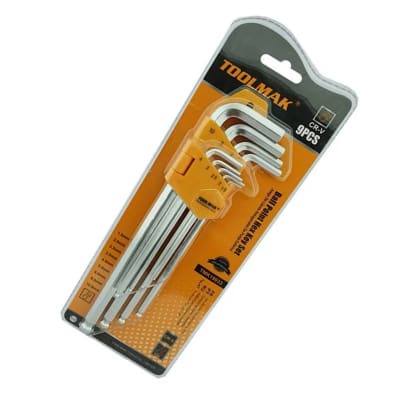 Set De Llaves Allen Hexagonales Milimetricas Largas 9pcs