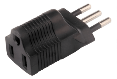 Adaptador Americano a Chileno 110V A 220V Negro