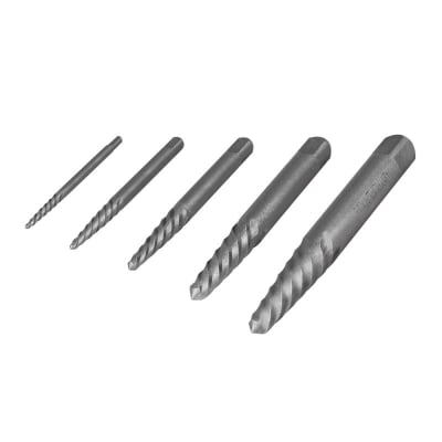 Extractor De Tornillo de 5 Piezas. 1/8-7/16