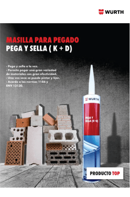 Pega Y Sella K + D Sellador De Poliuretano 300ml Wurth