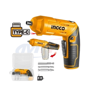 Atornillador Inalambrico 4v Con Accesorios Ingco Csdli04421