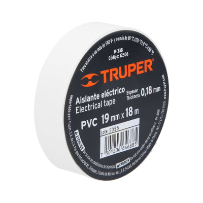 Huincha Aisladora Blanca 18mts X 19mm Truper