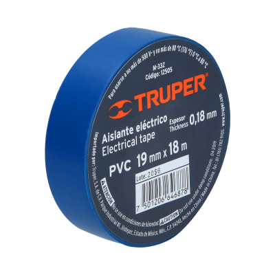 Huincha Aisladora Azul 18mts X 19mm Truper