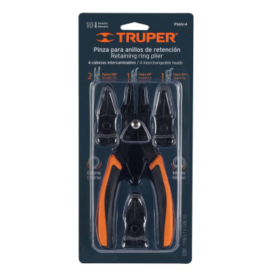 Alicate Pinza Para Anillos Reten 4 Cabezas Truper Pian-4
