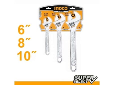 Set De 3 Llaves Ajustables Francesas Ingco