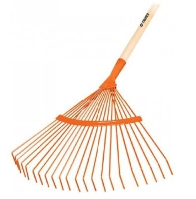 Barre Hojas Metalico 22 Dientes Con Mango De Madera Truper1