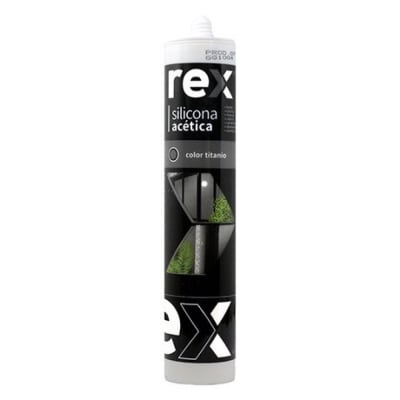 Silicona Titanio Acética 300ml Rex1