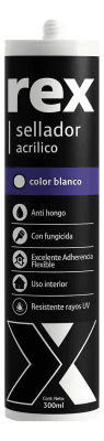Sellador Acrilico Blanco Pintable Fungicida Rex 300ml
