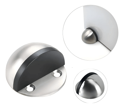Tope para puertas Media Luna Niquel Plateada Ferretools1