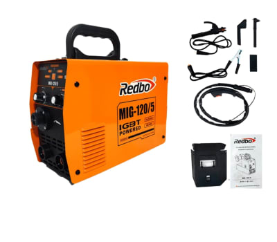 MAQUINA SOLDADORA 2 EN 1 MIG, MMA ( arco ) 120amp ROLLO 5K1
