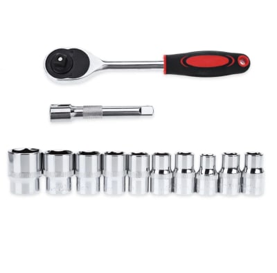 Juego De Dado 12pcs Cuadrante 1/2 De 10 a 24mm Hexagonal