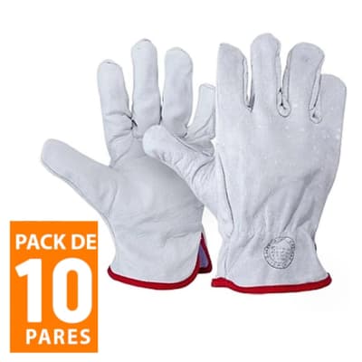Pack 10 Pares Guantes De Cabritilla Certificado