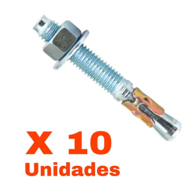 Perno De Anclaje 1/2x3.3/4 Pack 10 Unidades Zincado de Cuna