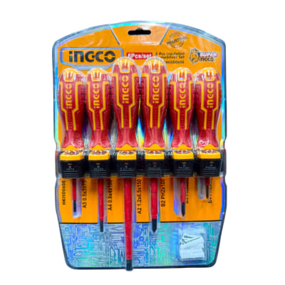 Juego 6 unidades Destornillador Aislado 1000v Hkisd0608