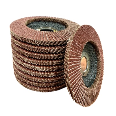 DISCO TRASLAPADO MADERA GRANO 60 DE 4 1/2 X 10 UNIDADES