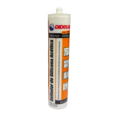 SELLADOR SILICONA ACETICA BLANCA 280ml DIDEVA