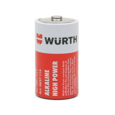 PILAS ALCALINAS (D) PACK 2 UND WURTH 1.5V LR20