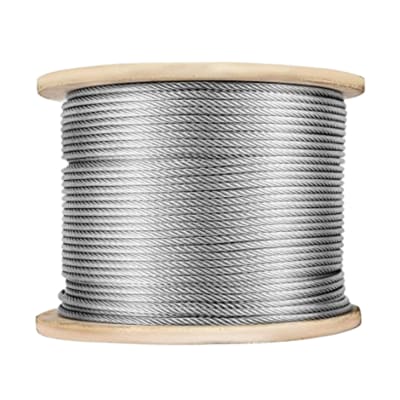 PIOLA CABLE DE ACERO 1/4 - 6mm GALVANIZADO  6X19 ROLLO 100MTS1
